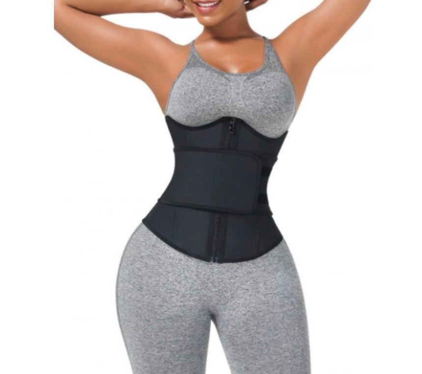 Wonder Waist™ Sauna Slimming Waist Trainer – Steel Boned Sweat Belt
