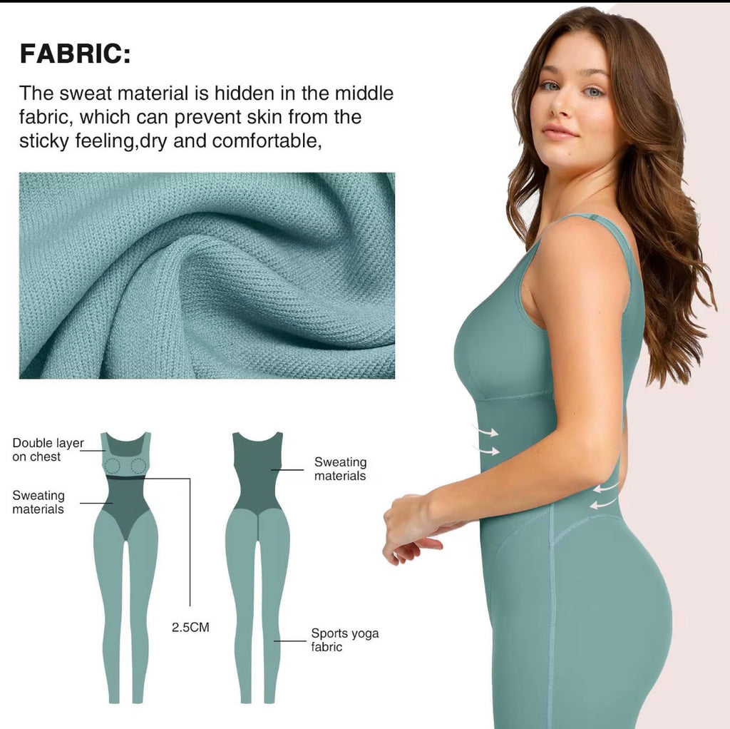Wonder Waist Seamless Sauna Sports Romper – Body Shaping One-Piece Jumpsuit