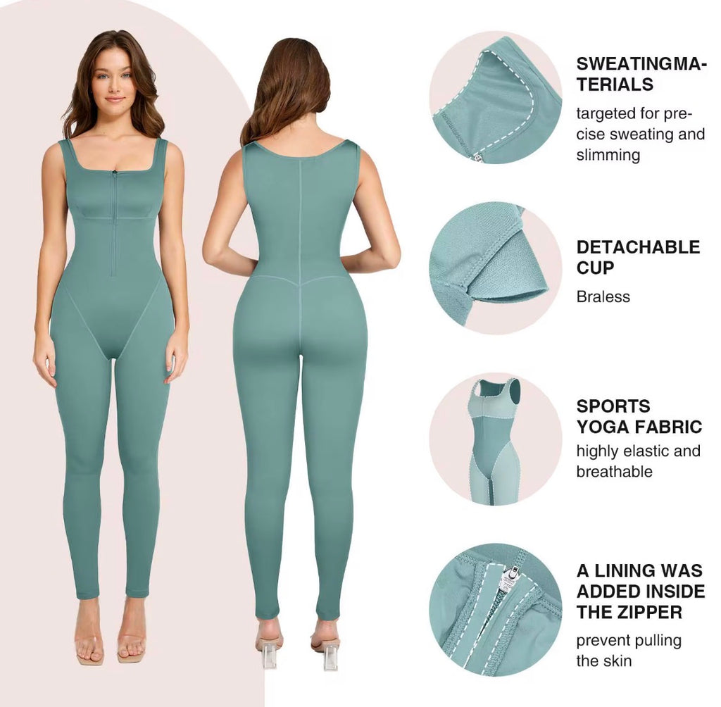 Wonder Waist™ Seamless Sauna Sports Romper – Body Shaping One-Piece Jumpsuit