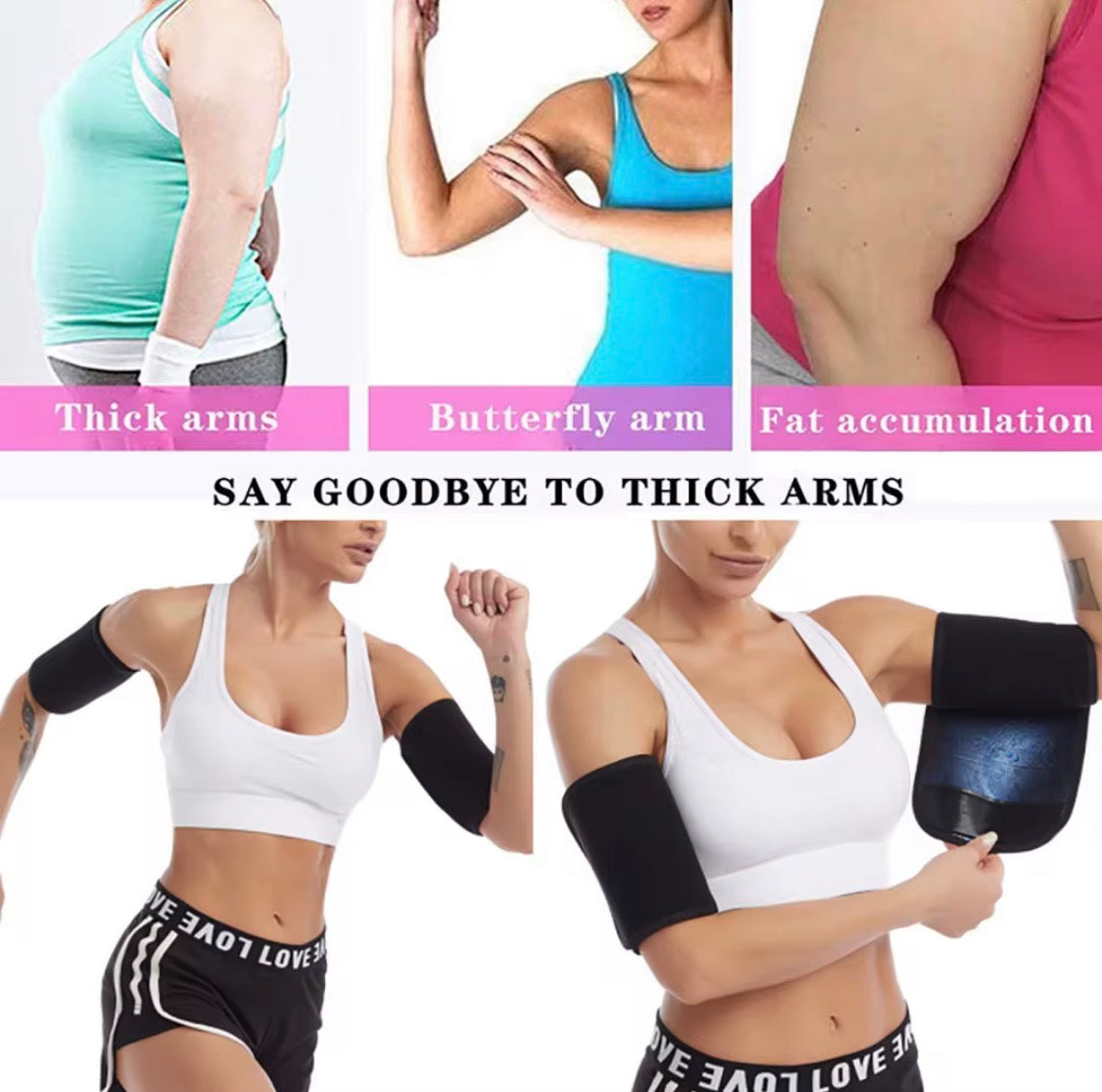 Wonder Waist™ Neoprene Arm Slimmer Sleeves – Sauna Sweat Compression Wraps